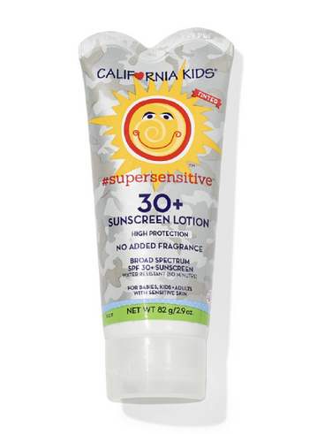 California Kids SPF 30+ Mineral Sunscreen Lotion – Light Tint for Sensitive Skin