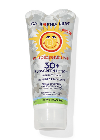 California Kids SPF 30+ Mineral Sunscreen Lotion – Light Tint for Sensitive Skin