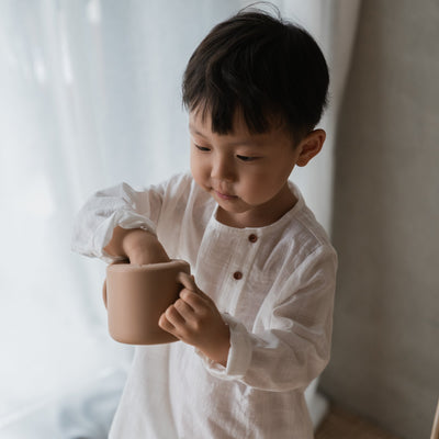 Mushie Silicone Snack Cup – Spill-Proof Toddler Snack Container