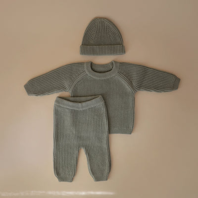 Chunky Knit Baby Beanie – Organic Cotton