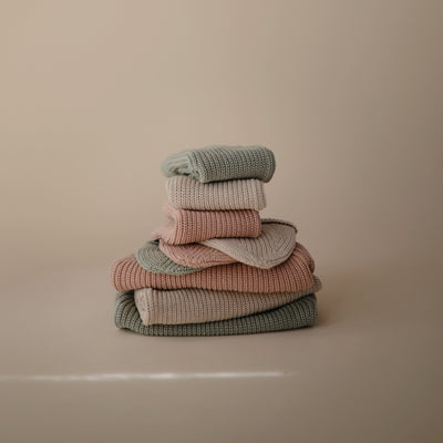 Chunky Knit Baby Beanie – Organic Cotton