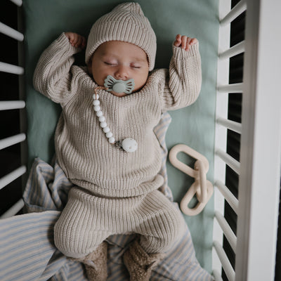 Chunky Knit Baby Beanie – Organic Cotton