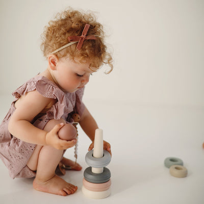 Mushie Stacking Rings Toy – Toddler Stacking Toy