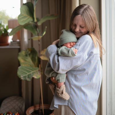 Chunky Knit Baby Beanie – Organic Cotton