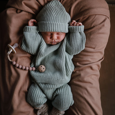 Chunky Knit Baby Beanie – Organic Cotton