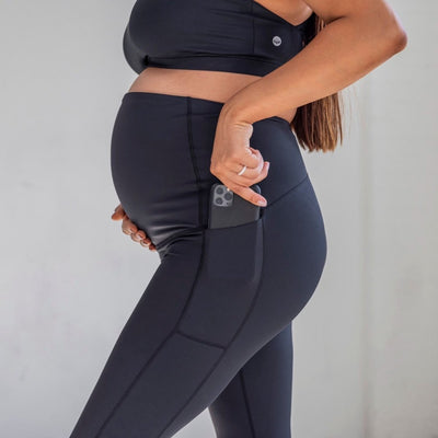 Lux Mamacita Maternity Capris - Black