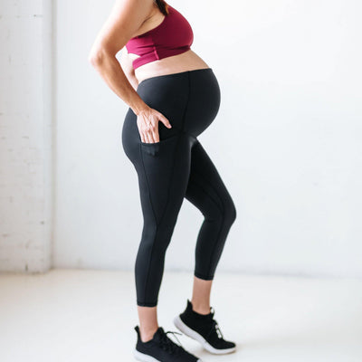 Skin Maternity Capris - Black