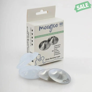 MOOGCO Silver Nursing Cups 999k Silver - BPA-Free