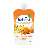 Kabrita Multi-grain pudding with sea buckthorn, fruit and goat cream Pouch 100 g