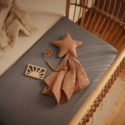 Mushie Star Lovey Blanket – Organic Cotton Baby Comfort Blanket
