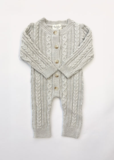 Luna + Luca Classic Cable Knit Jumpsuit - Natural