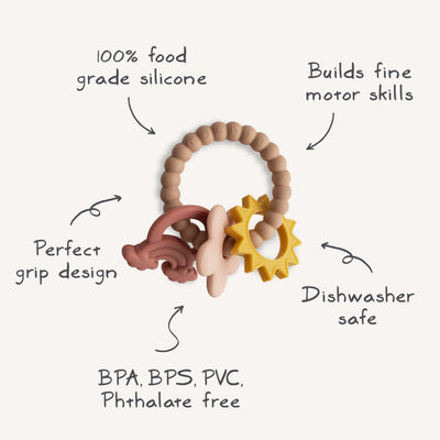 Silicone Sensory Teething Rings