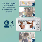 HD S2: Video Baby Monitor with 2 Cameras, Non Wifi, Split Screen & Night Light Machine