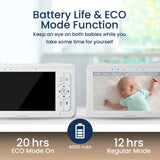 HD S2: Video Baby Monitor with 2 Cameras, Non Wifi, Split Screen & Night Light Machine