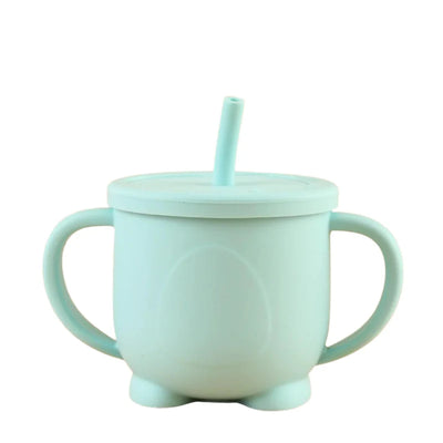 No Spill Sippy Silicone Cup with Straw