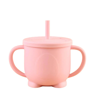 No Spill Sippy Silicone Cup with Straw