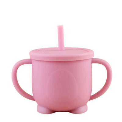 No Spill Sippy Silicone Cup with Straw