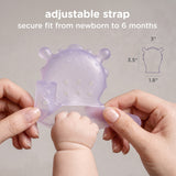 Olababy Silicone Teething Mitten for Babies 0–6 Months (2-Pack) – Wearable Teether with Adjustable Wrist Strap