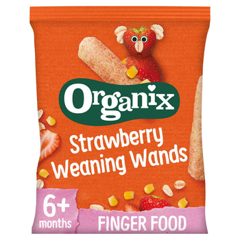 Organix Organic Strawberry Weaning Wands Baby Snack 25g (6+ Months)