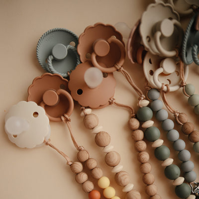 Mushie Luna Silicone Pacifier Clip