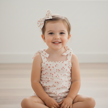 Makemake Organics Organic Hair Bow Clip - Pink Bloom