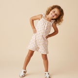 Makemake Organics Organic Ruffle Jumpsuit - Pop Floral