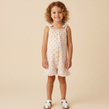 Makemake Organics Organic Ruffle Jumpsuit - Pop Floral