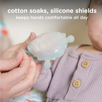Olababy Silicone Teething Mitten for Babies 0–6 Months (2-Pack) – Wearable Teether with Adjustable Wrist Strap