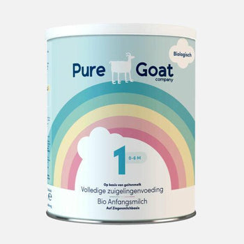 Pure Goat Stage 1 Organic Infant Formula 400g packaging from Euromallusa