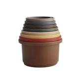 Mushie Stacking Cups Toy – Rundetårn Stacking Tower for Toddlers