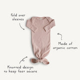Organic Knotted Baby Gown Set