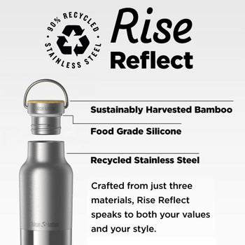 12 oz Rise Reflect Insulated Water Bottle – Plastic-Free & Sustainable