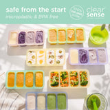 Olababy Silicone Baby Food Freezer Tray with Lid – ½ Cup (4oz) Portions for Purees, Broth & Breast Milk