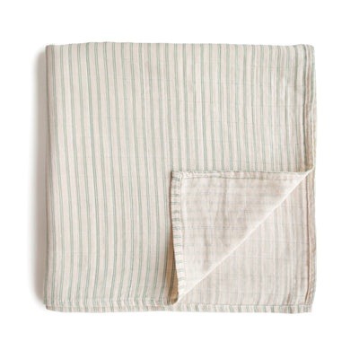 Mushie Organic Cotton Muslin Swaddle Blanket