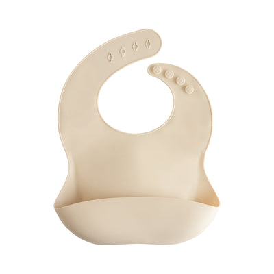 Mushie Silicone Baby Bib – Adjustable Catch-All Bib