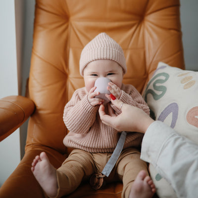 Linen Pacifier Clip Set