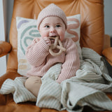 Mushie Pretzel Teether – Silicone Baby Teether