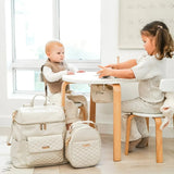 Luli Bebe Signature Diaper Bag – Pearl White