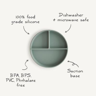 Mushie Silicone Suction Plate – Food-Grade Baby Plate