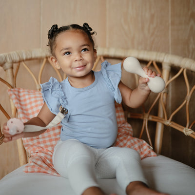 Linen Pacifier Clip Set