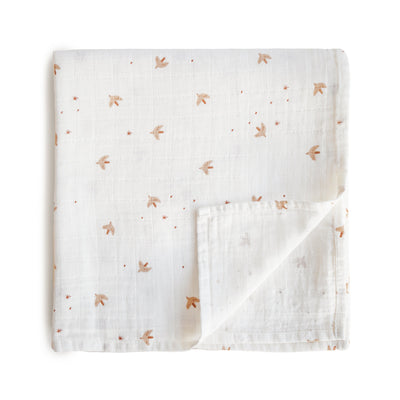 Mushie Organic Cotton Muslin Swaddle Blanket