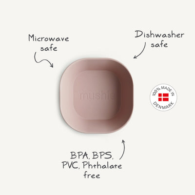 Mushie Square Dinnerware Bowls – BPA-Free Baby Bowl Set