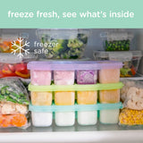 Olababy Silicone Baby Food Freezer Tray with Lid – ½ Cup (4oz) Portions for Purees, Broth & Breast Milk