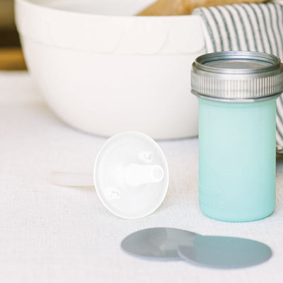 Mason Bottle Silicone Straw Tops, 2 Pack