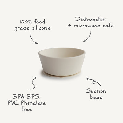 Mushie Silicone Suction Bowl – Food-Grade Baby Bowl