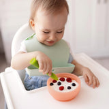 Olababy Silicone Suction Bowl with Lid – 8oz Stay-Put Baby Bowl for Self-Feeding, 6 Months+