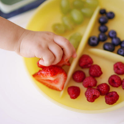 Olababy Divided Silicone Suction Plate for Babies & Toddlers – 3-Compartment Stay-Put Plate, 6 Months+