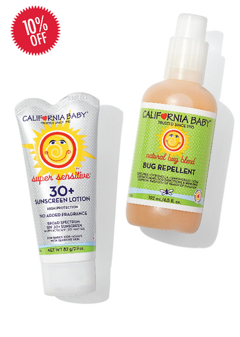 California Baby Sun & Bug Protection Set – Mineral Sunscreen + Natural Bug Repellent for Sensitive Skin