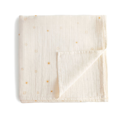 Mushie Organic Cotton Muslin Swaddle Blanket