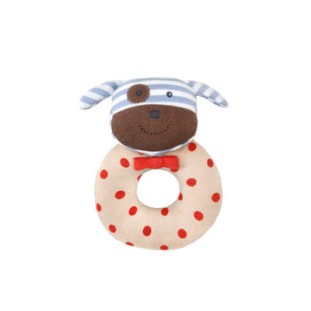 Apple Park Boxer the Dog Organic Cotton Teething Rattle